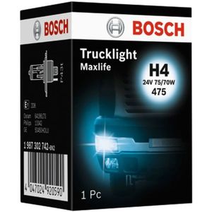 Lamp Halogeen BOSCH H4 Trucklight Maxlife 24V, 75/70W