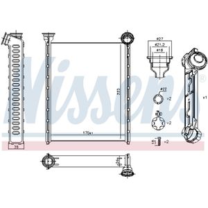 Warmtewisselaar, interieur verwarming NISSENS 71162