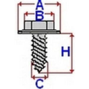 Schroef ROMIX ROM 59215, 100 Stuk