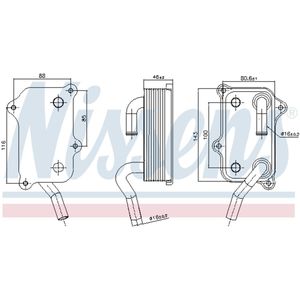 Olie radiator, motorolie NISSENS 91317