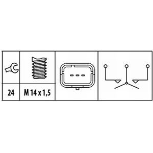 Achteruitrijschakelaar HELLA 6ZF 181 612-071