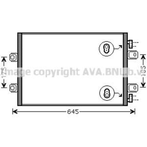 Condensator, airconditioning AVA COOLING RTA5406 AVA