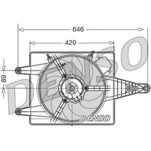 Koelventilatorwiel, motorkoeling DENSO DER01010
