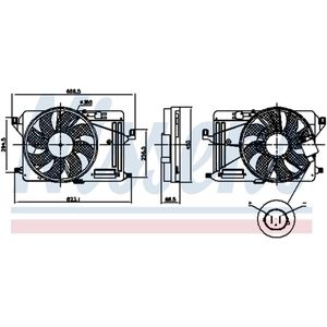 Koelventilatorwiel, motorkoeling NISSENS 85917