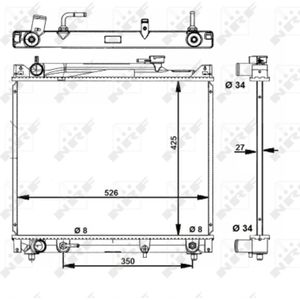 Radiator, motorkoeling NRF 53289