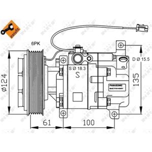 Compressor, airconditioning EASY FIT NRF 32820G