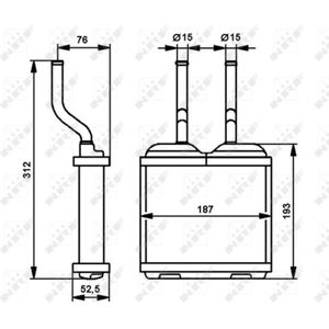 Warmtewisselaar, interieur verwarming NRF 52103
