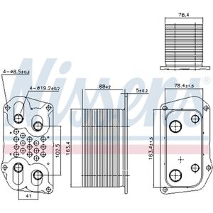 Olie radiator, motorolie NISSENS 91259
