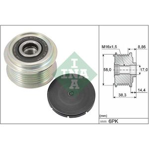Generator vrijloop INA 535 0296 10