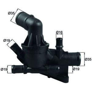 Thermostaat, koelvloeistof MAHLE TH 54 80