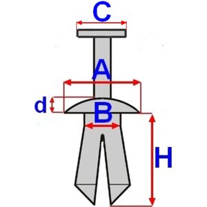 Bekledingsclip ROMIX ROM A20001, 10 Stuk