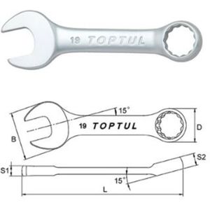 Moersleutel, steeksleutel TOPTUL 8 mm kurz