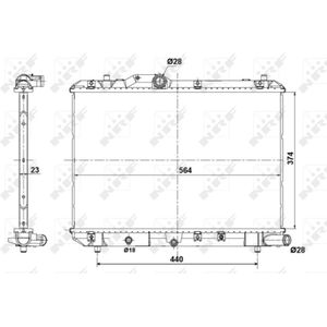 Radiator, motorkoeling EASY FIT NRF 56101
