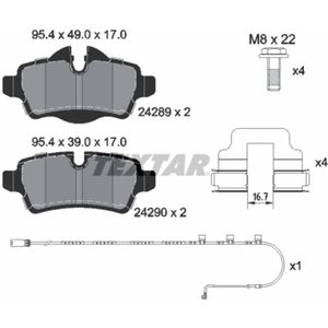 Remblokset TEXTAR 2428904, achter