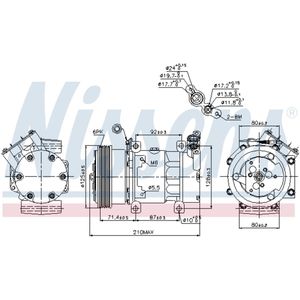 Compressor, airconditioner NISSENS 89159