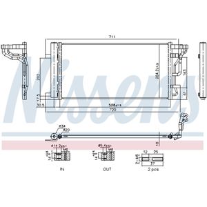 Condensator, aircosysteem CORROSIEBESCHERMING & PLUGVULLING NISSENS 940978