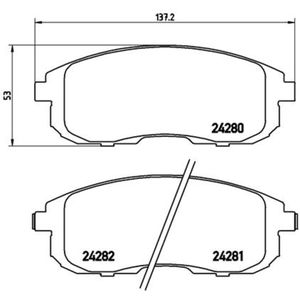 Remblokset BREMBO P 23 126, voor