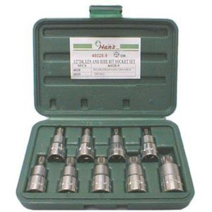 XZN en RIBE doppenset HANS 1/2 inch (XZN 7 Stuk, RIBE 2 Stuk) 55mm