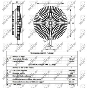 Koppeling, radiatorventilator NRF 49536