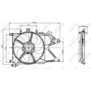 Koelventilatorwiel, motorkoeling NRF 47012