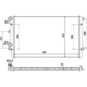 Radiator, motorkoeling Economy Class NRF 53406A