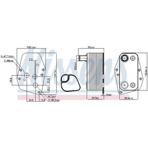 Olie radiator, motorolie NISSENS 90904