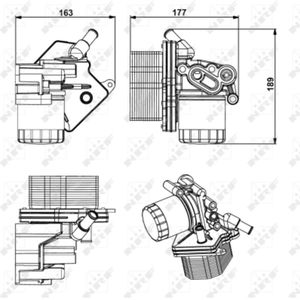 Olie radiator, motorolie NRF 31238