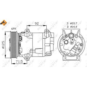 Compressor, airconditioning EASY FIT NRF 32208