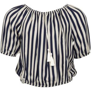 Meisjes blouse - Jilly - donker blauw gestreept