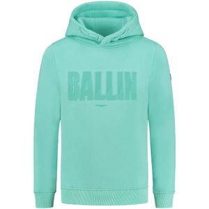 Hoodie met print - Donker mint