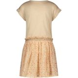 Meisjes jurk metallic jersey chiffon - Bloemen