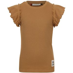 Meisjes t-shirt rib - Mosterd geel