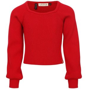 Zomer top meisjes gebreid - Scarlet rood