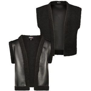 Meisjes gilet teddy - Zwart