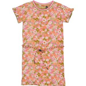Meisjes jurk - Babette - AOP roze bloemen