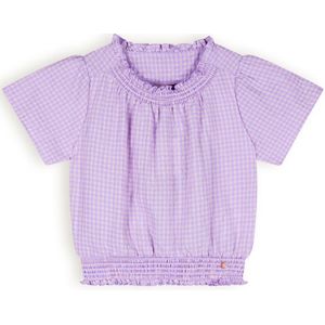 Meisjes blouse geruit - Tyra - Galaxy lilac