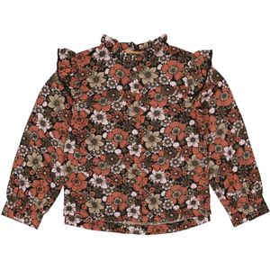 Meisjes blouse - Aline - AOP fusion bloemen koraal