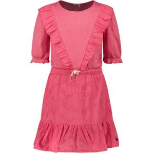 Meisjes jurk bloemen - Roze