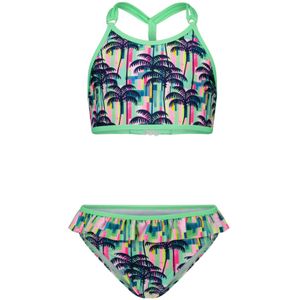 Meisjes bikini AOP ruffel - Tropical palms