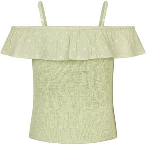 Meisjes top smock strapless - Licht pastel groen