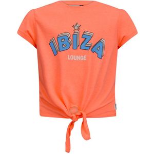 Meisjes t-shirt - Idorra - Neon koraal