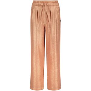 Meisjes broek metallic crepe wide leg - Brique