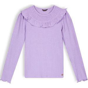 Meisjes shirt jersey rib - Kris - Galaxy lilac