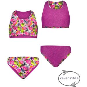 Meisjes bikini reversibel sportief - Dazzling AOP