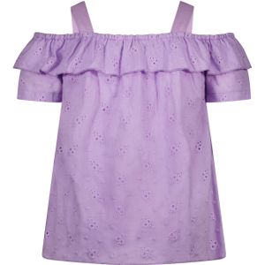 Meisjes blouse broderie - Lilac