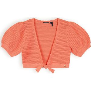 Meisjes vest gebreid croped - Azra - Lobster rood