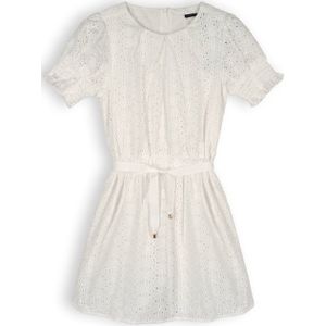 Meisjes jurk embroidery - Mirabel - Sneeuw wit