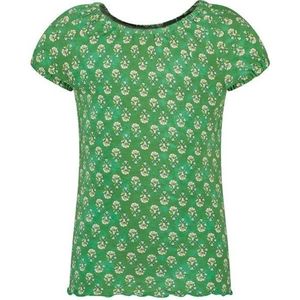 Meisjes top crepe - Groen bloemen