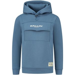 Jongens hoodie met logo - Midden blauw