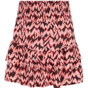 Meisjes rok ikat - Poppy rood